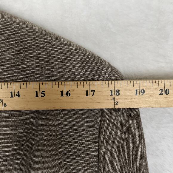 STAFFORD Linen Blend Sport Coat Sz 42L Tan Classic 2-Button Blazer‎ Jacket EUC - Picture 16 of 16